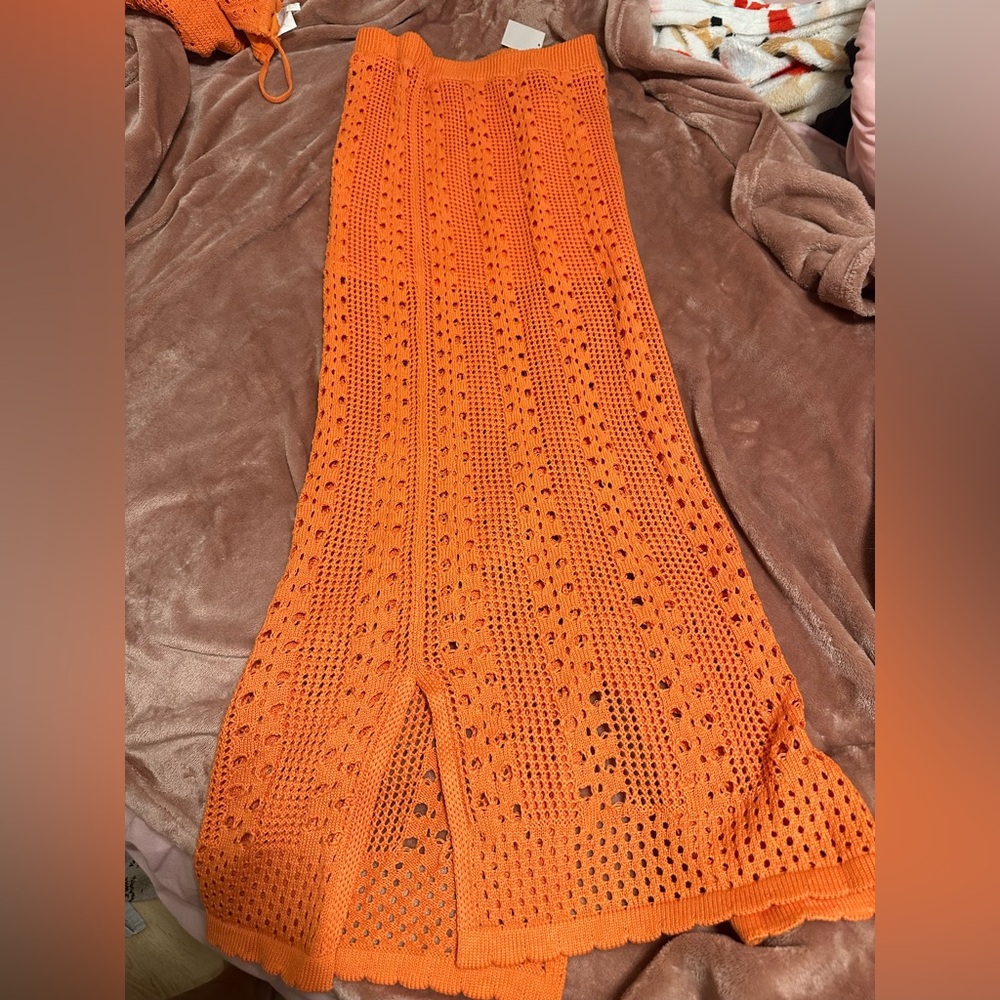 Olive & Oak Bright Orange Knit Ensemble - Picture 3 of 5